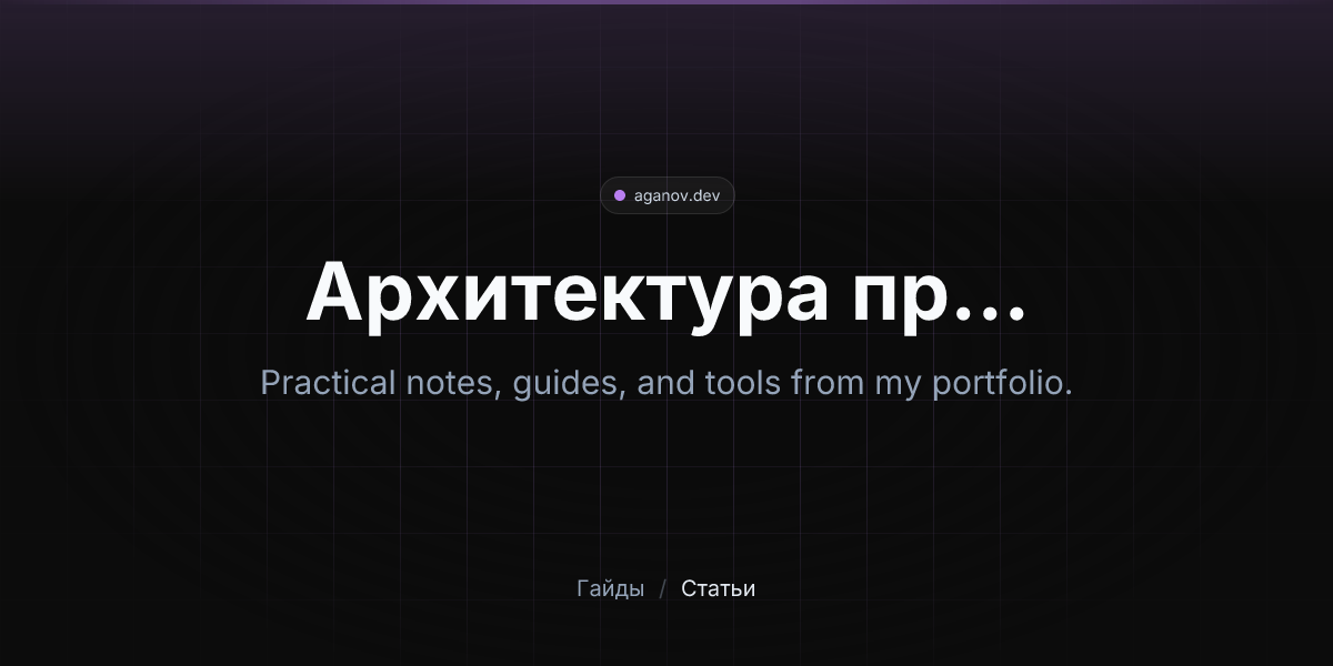 Архитектура проекта